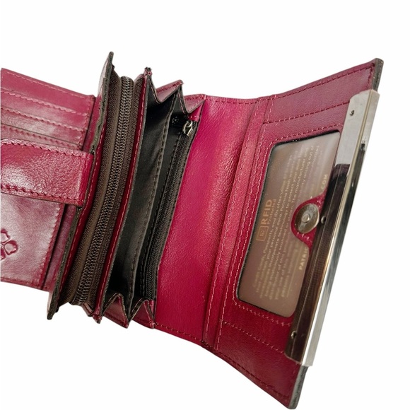 Patricia Nash Red Wallet with Embossed Floral Design - Picture 5 of 8